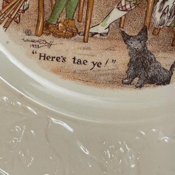 Set of 4 Fondeville Ambassador Plates, Luncheon/Salad Plates  "English Toasting" - Picture 13 of 13